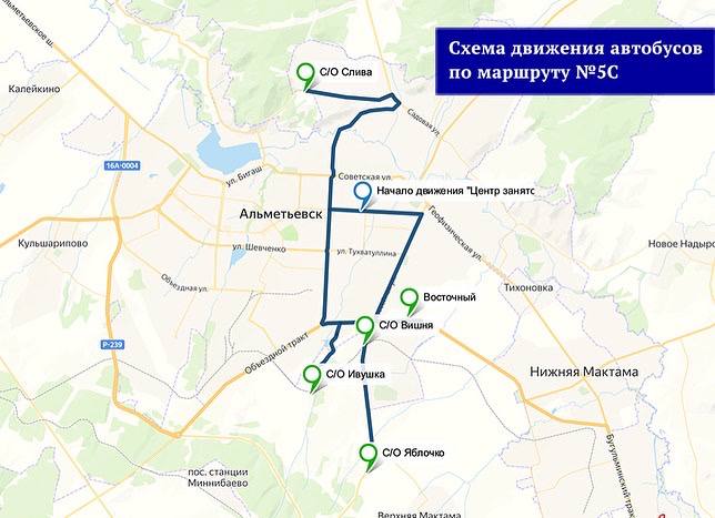 В Альметьевске с 1 мая начнут работу садоводческие автобусные маршруты